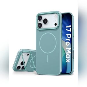 iPhone 17 Pro Max Case w/ Kickstand & MagSafe | Slim Shockproof Cover, Teal Blue